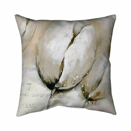 FONDO 26 x 26 in. Tulips with Typography-Double Sided Print Indoor Pillow FO3332716